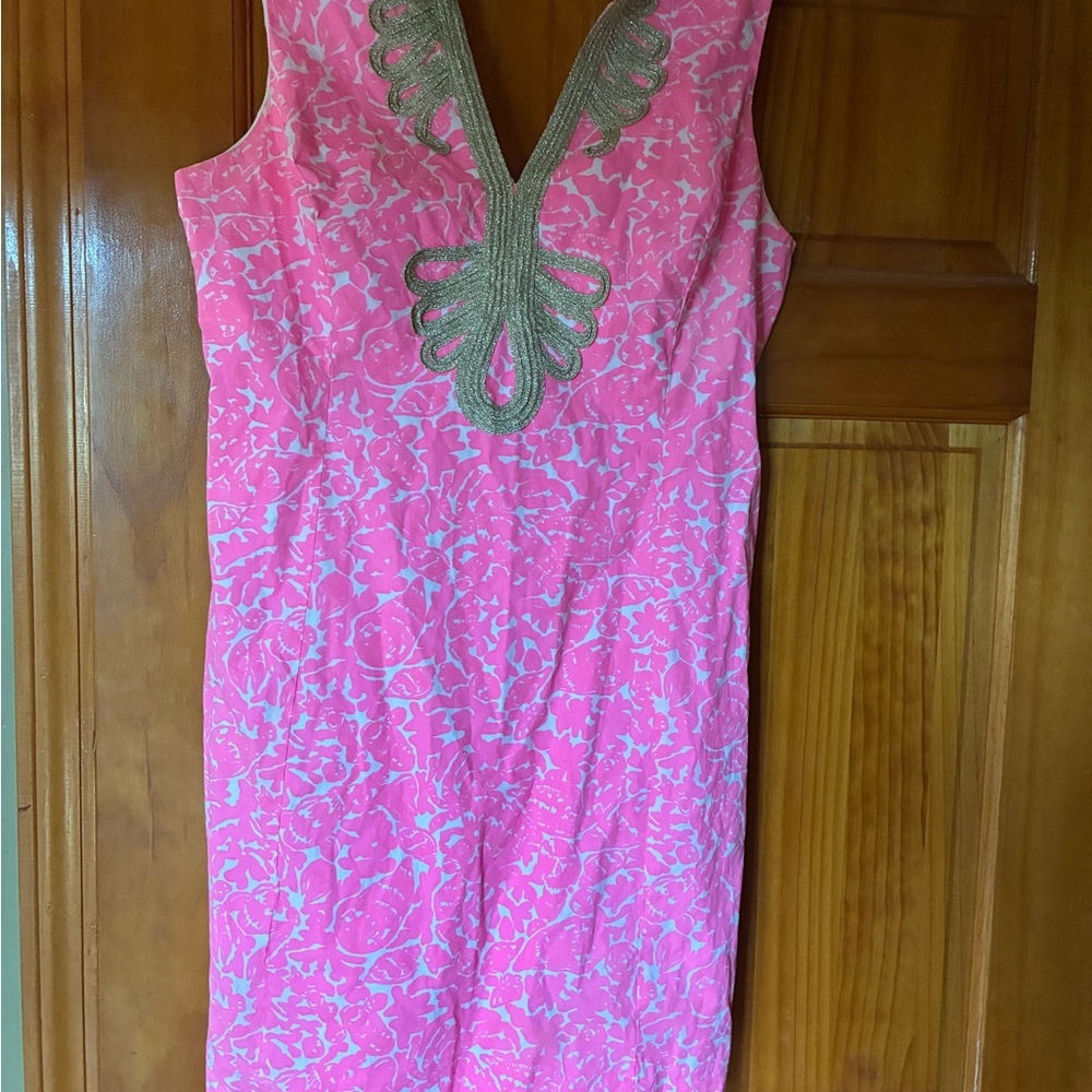 Lilly Pulitzer Vibrant Pink and White Mini Dress
